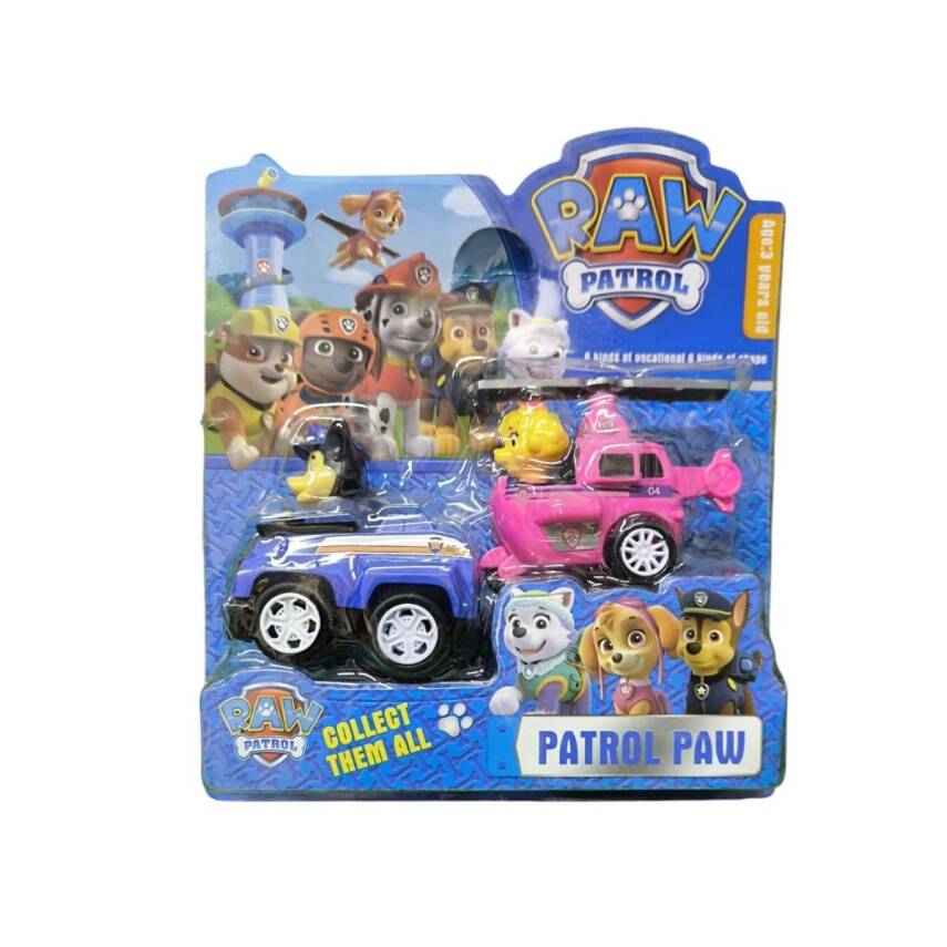 Kids Oyuncak Arabalı Paw Patrol Seti A1-Mavi Pembe - 1