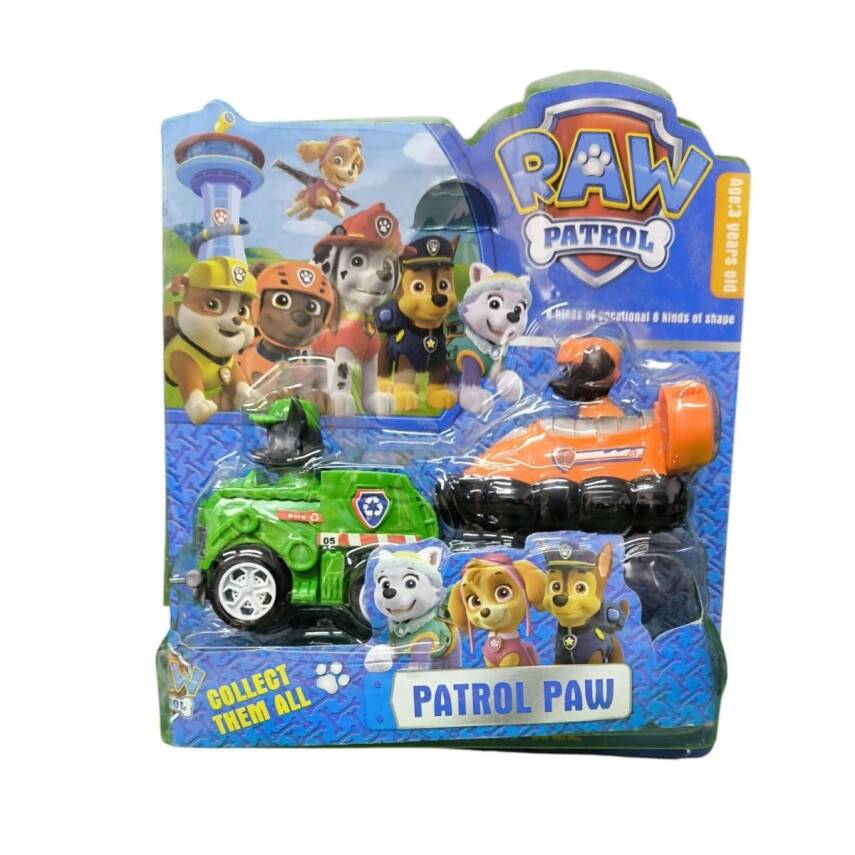 Kids Oyuncak Arabalı Paw Patrol Seti A1-Yeşil Turuncu - 1