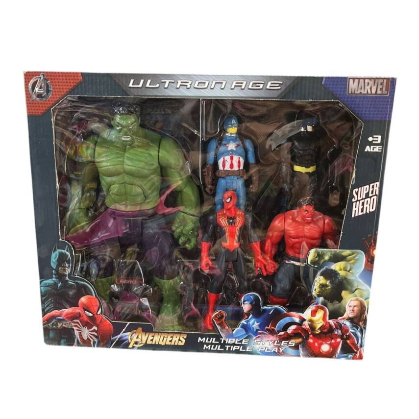 Kids Oyuncak Büyük Hulk Ve Küçük Avengers Karakterleri 8818-4 Hk-Mavi Kaptan Amerika - 1