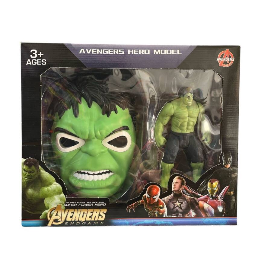 Kids Oyuncak Hulk Işıklı Maske Ve Figür Seti 2156-Hm-Yeşil - 1