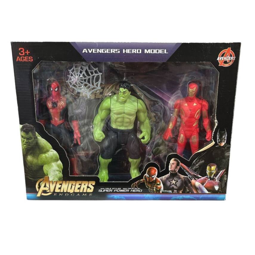 Kids Oyuncak Iron Man 3lü Işıklı Karakter Seti 2156-3 - 1