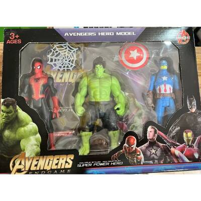 Kids Oyuncak Kaptan Amerika 3lü Işıklı Karakter Seti 2156-3