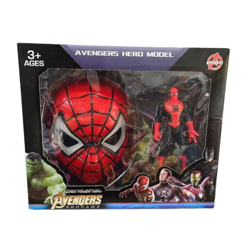 Kids Oyuncak Spiderman Işıklı Maske ve Figür Seti 2156-Sm - 1