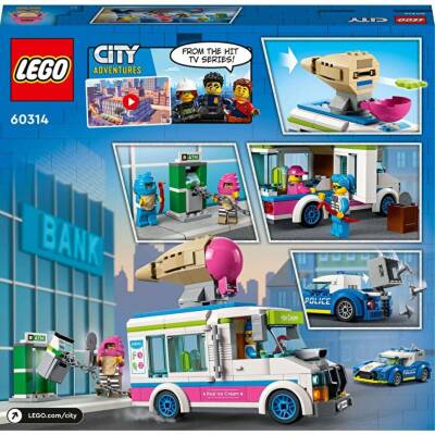 LEGO® City Dondurma Kamyonu Polis Takibi 317 Parça Yapım Seti 60314 - 2