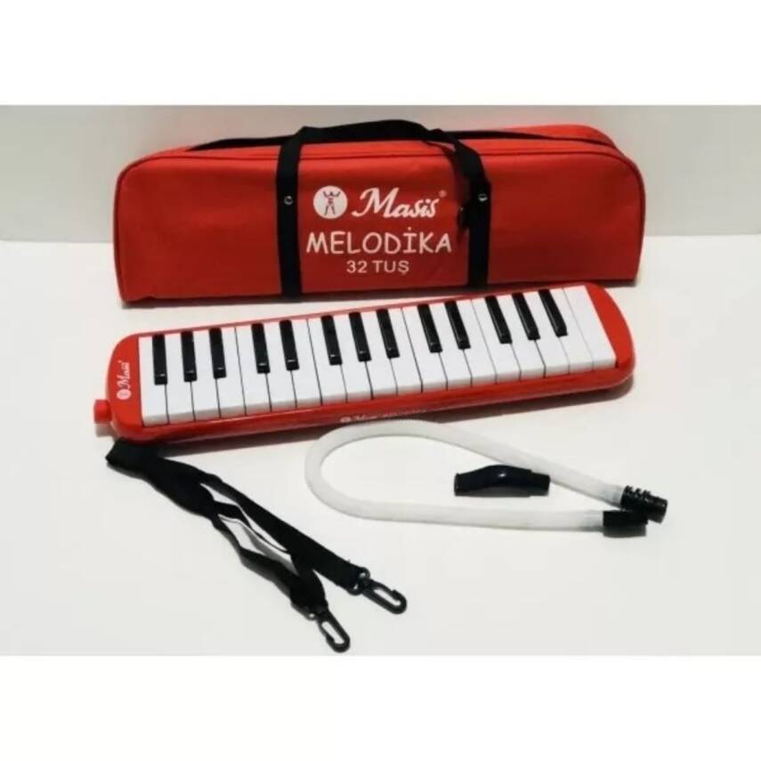 Masis 32 Tuşlu Ekonomik Melodika-Kırmızı - 1