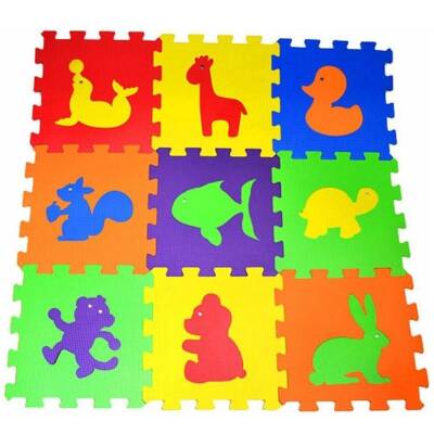 Matrax Oyuncak Eva Puzzle 33X33 Cm X7mm Hayvanlar Yer Matı - 2
