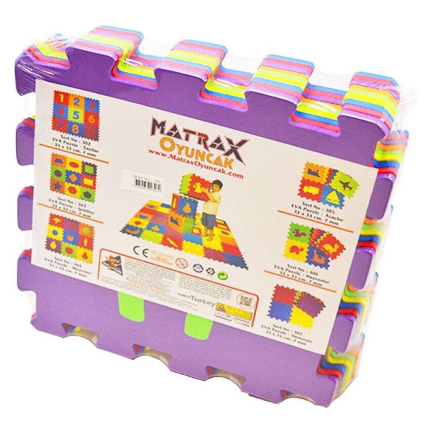 Matrax Oyuncak Eva Puzzle 33X33 Cm X7mm Hayvanlar Yer Matı - 1