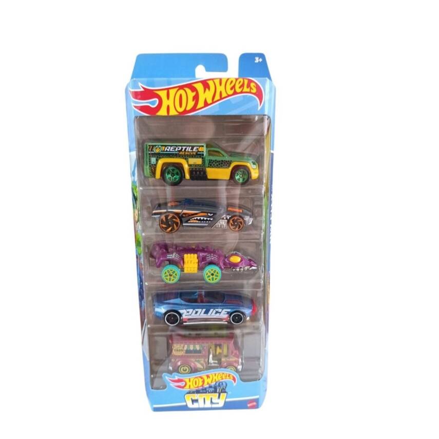 Mattel Hot Wheels Hw City Araba Seti Beşli 01806 - 1