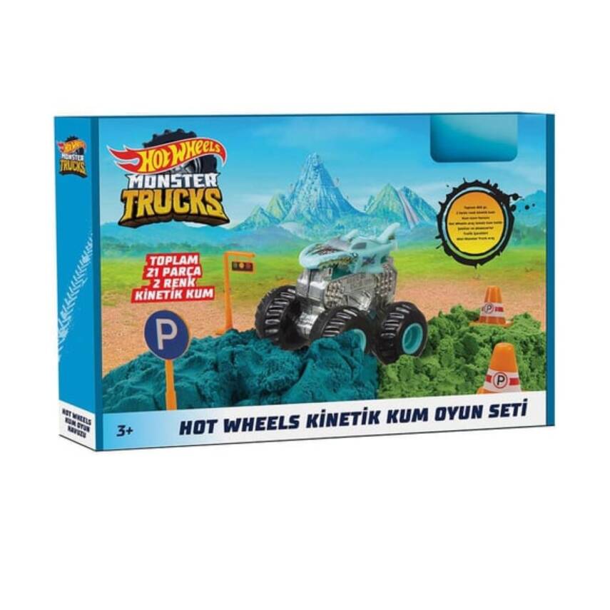 Mattel Hot Wheels Monster Trucks Kınetik Kum Oyun Seti HHJ36 - 1