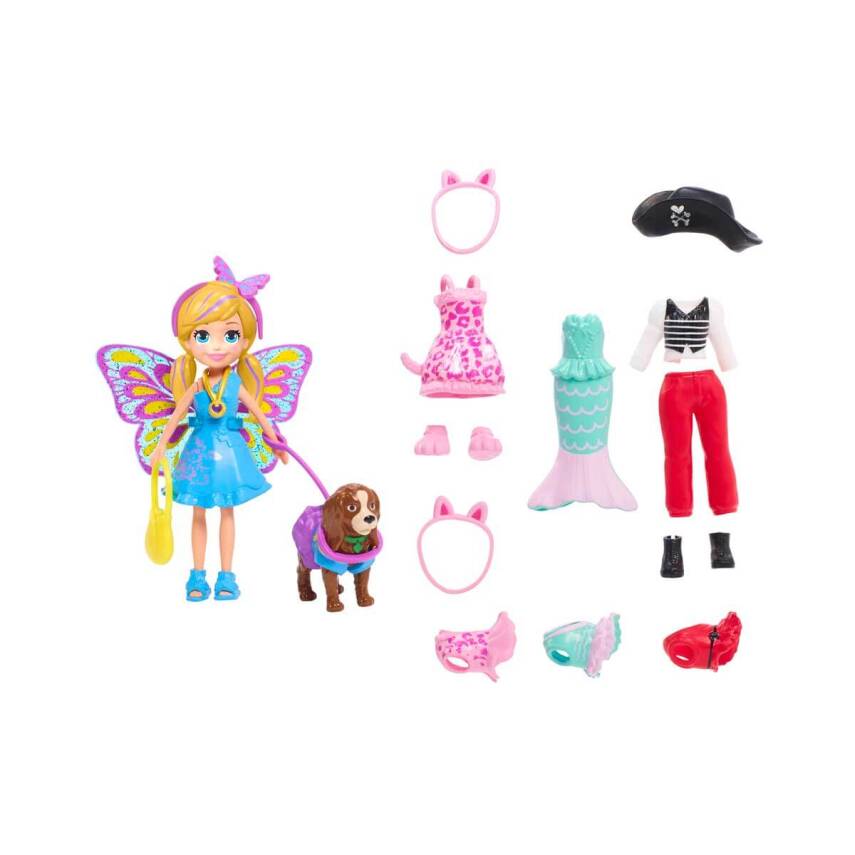 Mattel Polly Pocket ve Hayvan Dostu Kostüm Giyiyor Oyun Seti GDM15 - 2