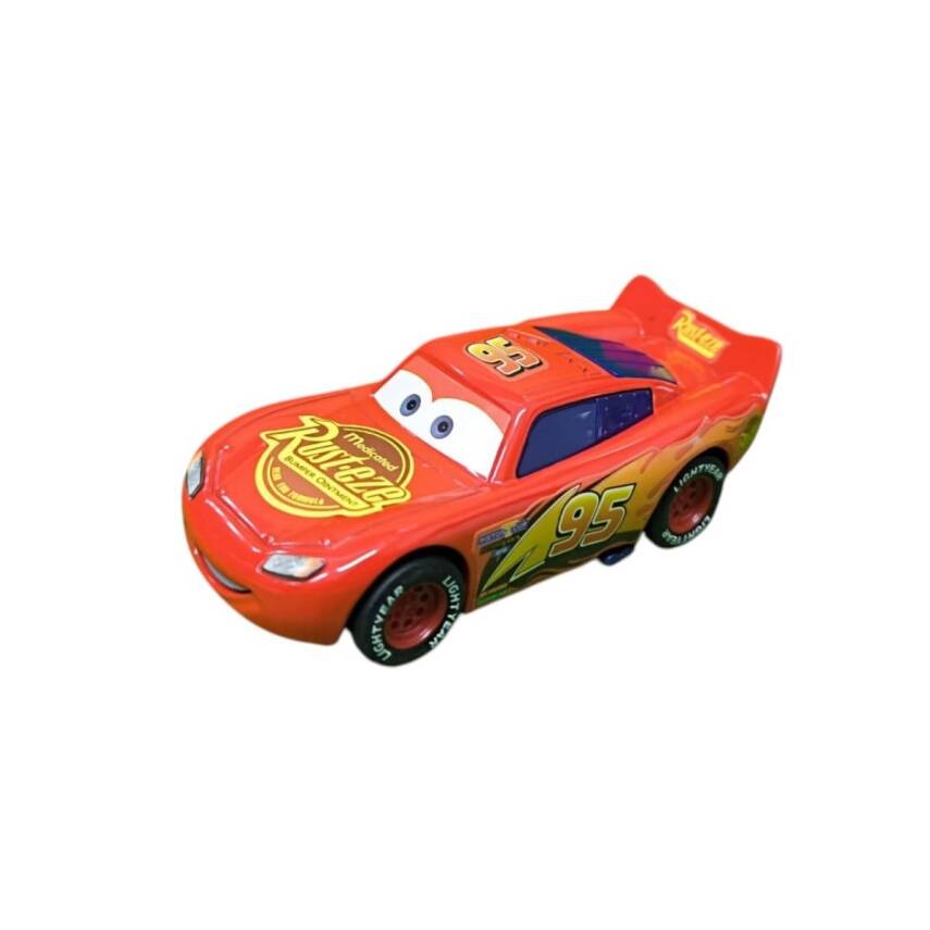 McQueen Arabalar Animasyonu Çek-Bırak Minik Metal Araba-Mcqueen Şimşek Kırmızı - 1