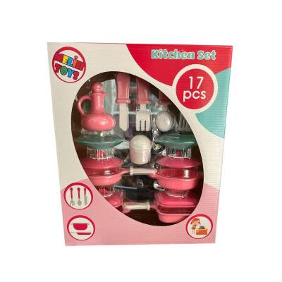 Melih Toys 17 Parça Kutulu Mutfak Seti 05-Pembe