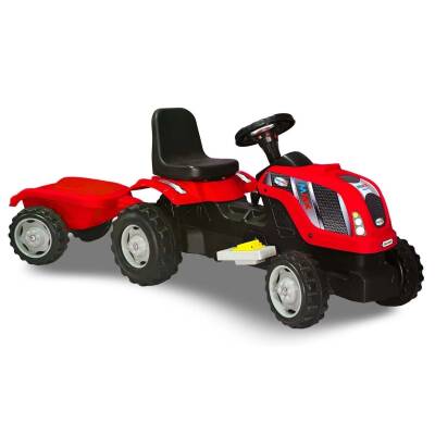 Micromax Römorklu Akülü Kırmızı Traktör