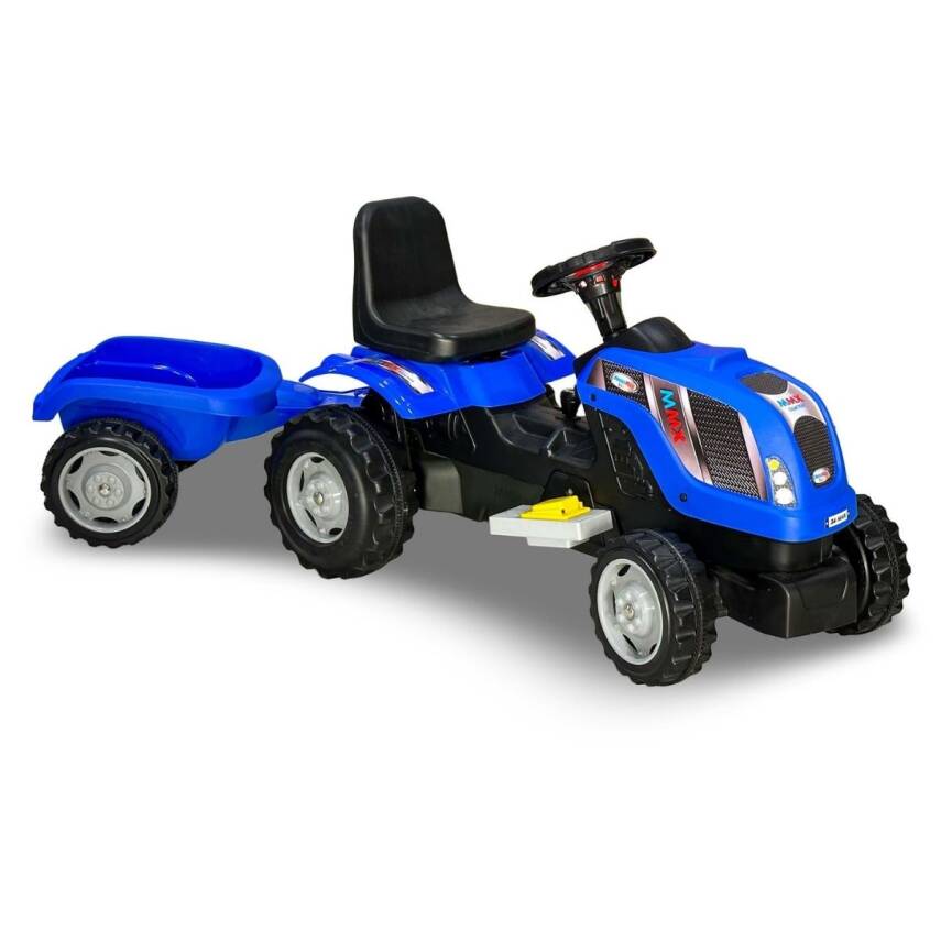Micromax Römorklu Akülü Mavi Traktör - 1