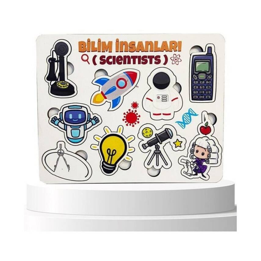 Moon Beavers Bilim İnsanları 1 Ahşap Puzzle Eğitici Oyun - 2