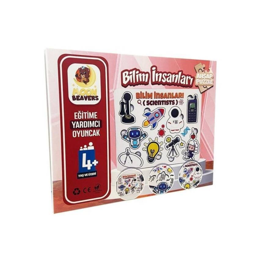 Moon Beavers Bilim İnsanları 1 Ahşap Puzzle Eğitici Oyun - 1