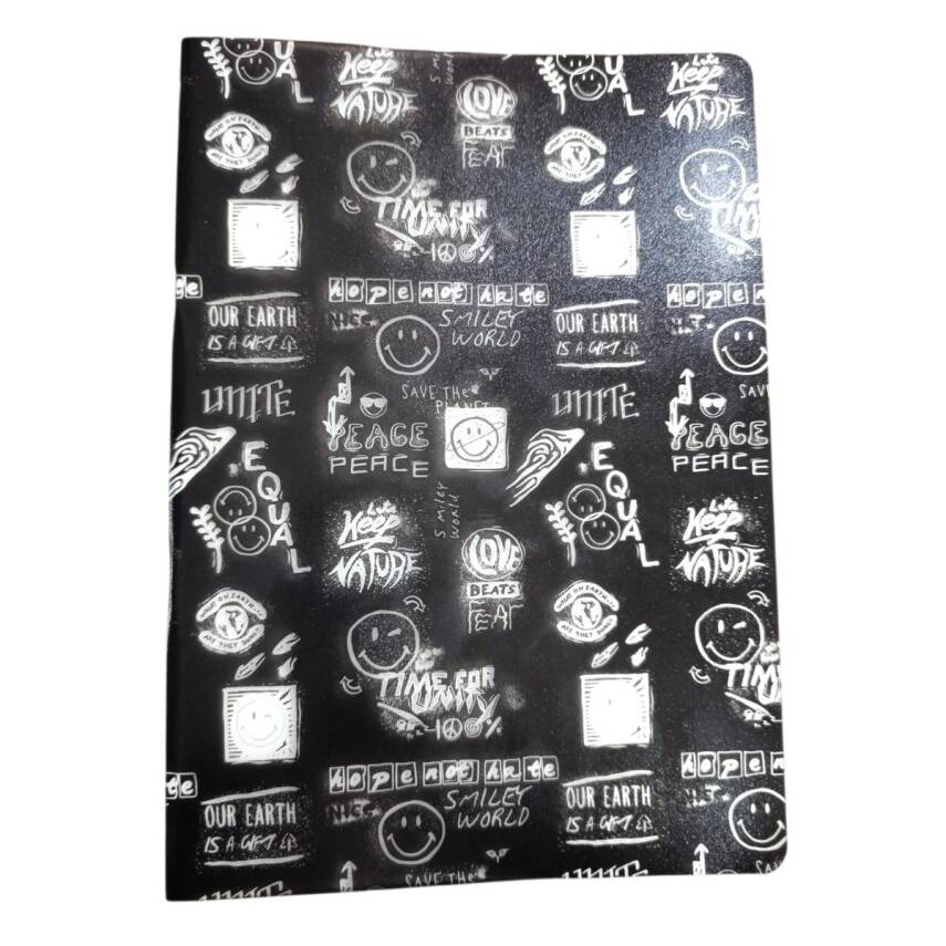 My Note Smiley 40 Yp Çizgili Defter Smiley6020-Ç-Siyah Beyaz - 1