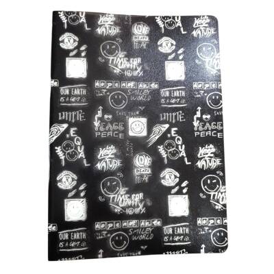 My Note Smiley 40 Yp Çizgili Defter Smiley6020-Ç-Siyah Beyaz