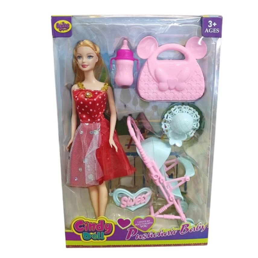 Oydaş Oyuncak Cindy Doll Kutuda Pusetli Bebek Oyd-02269 - 1