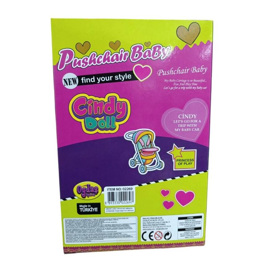 Oydaş Oyuncak Cindy Doll Kutuda Pusetli Bebek Oyd-02269 - 2
