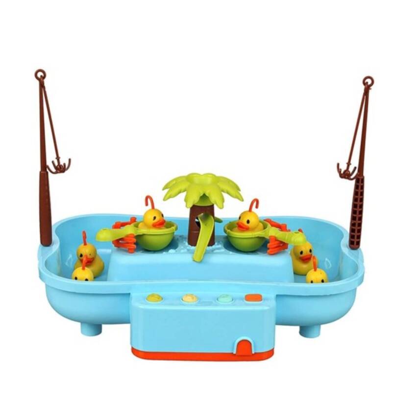 Oydaş Oyuncak Pilli Havuzlu Işıklı Sesli Ördek Tutma Oyunu 02606-Mavi - 1