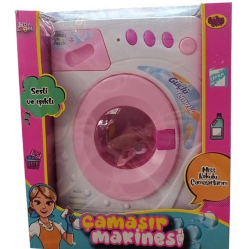Oydaş Oyuncak Pilli Orta Boy Çamaşır Makinesi 02604-Pembe - 1