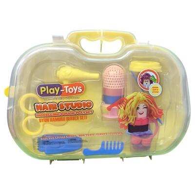 Paff Çantalı Oyun Hamuru Berber Seti 2359-Sarı