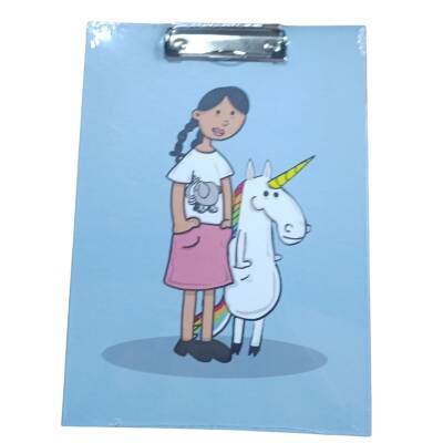 Paklon Kapaksız Tasarımlı Sekreterlik-Unicorn ve Kadın