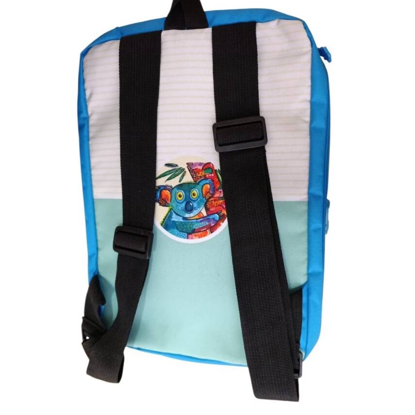 Paklon Tasarımlı Sırt Çantası-Mavi Koala - 2