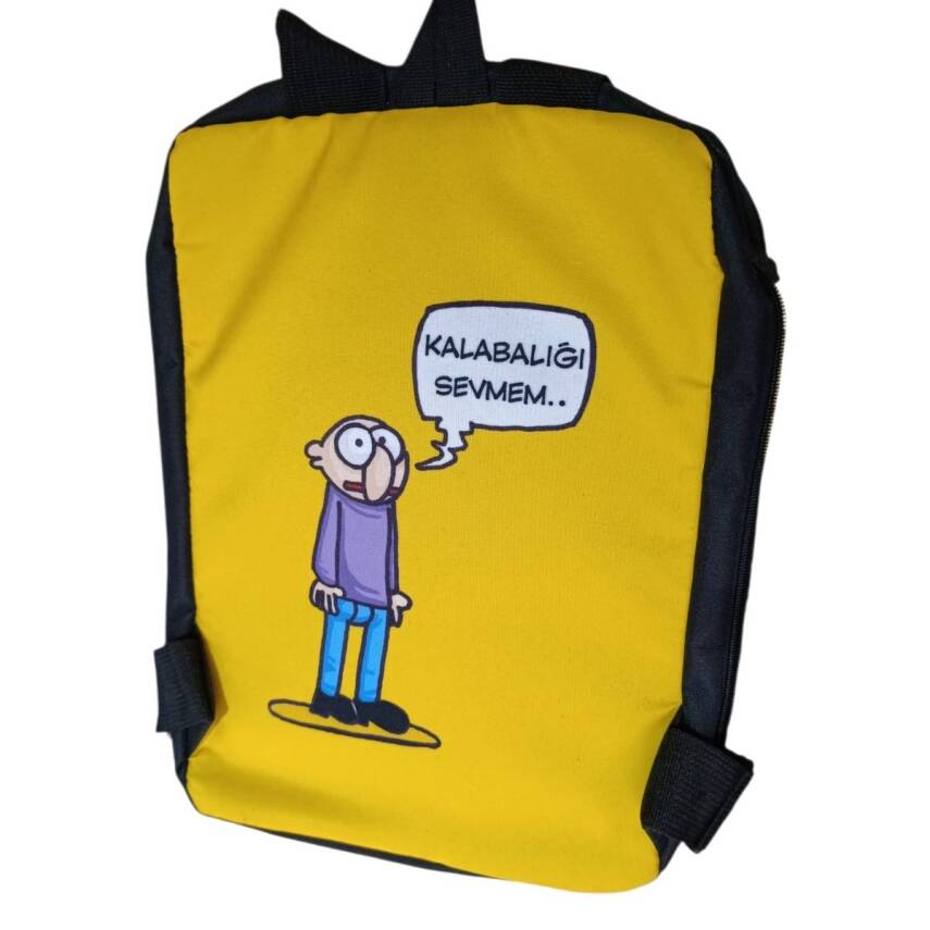 Paklon Tasarımlı Sırt Çantası-Siyah - 1