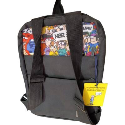 Paklon Tasarımlı Sırt Çantası-Siyah - 2