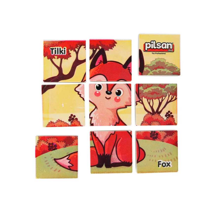 Pilsan Hayvan Serisi 9 Parça Puzzle Set 03-355-Kızıl Tilki - 1