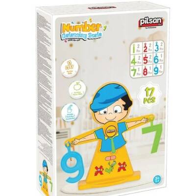 Pilsan Sayı Terazisi Rakamları Tanıma Gelişim Destektekleyici 17 Parça 03 250