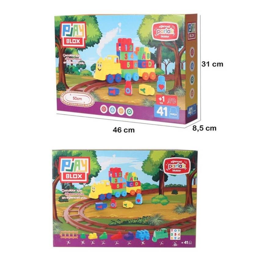 Play Blox 50 Cm Oyuncak Tren Seti 41 Parça 2403 - 1