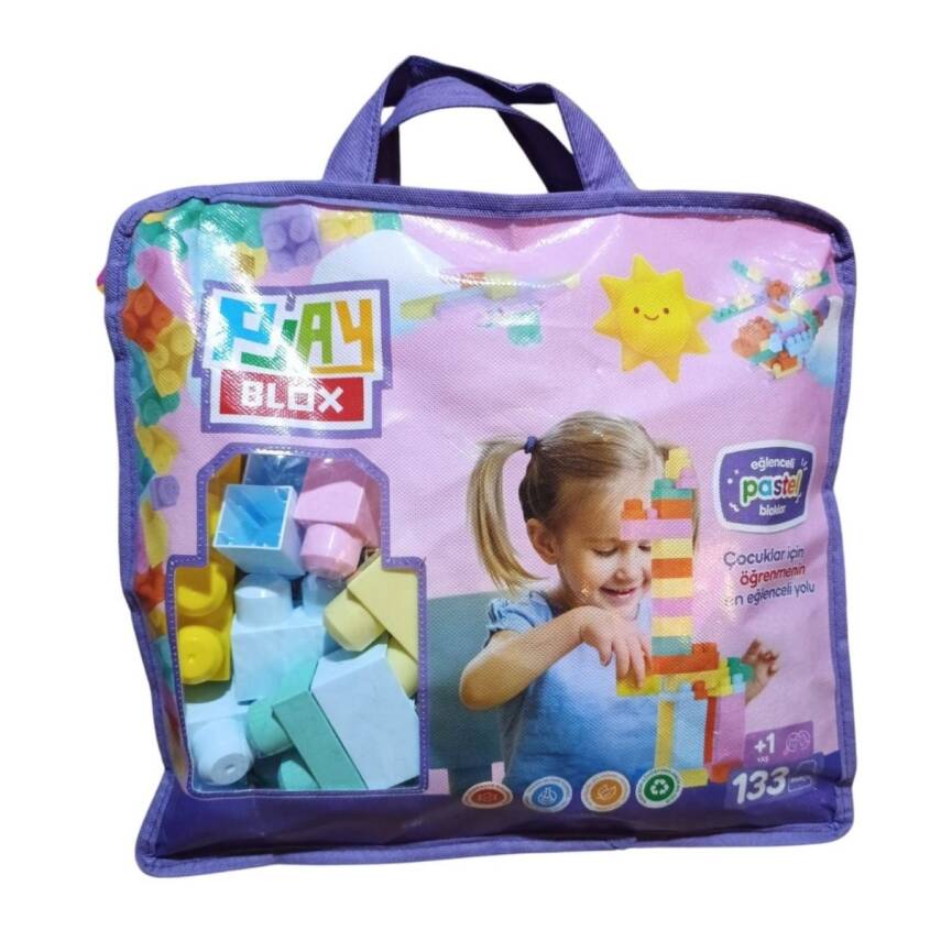 Play Blox Block Pastel 133 Pcs Bag Girls&Boys 3004 - 1