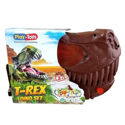 Play Toys T-Rex Dinozor Seti 1147-Kahverengi