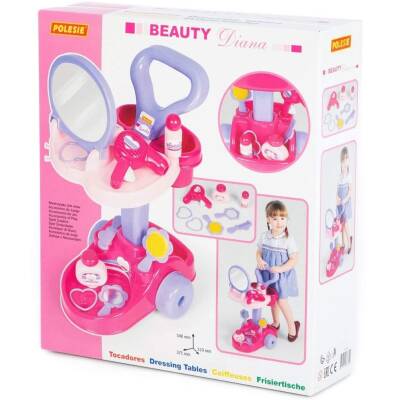 Polesie Oyuncak Takım Diana Güzellik Salonu 9 Parça Aynalı Makyaj Arabası 984 36629 - 2