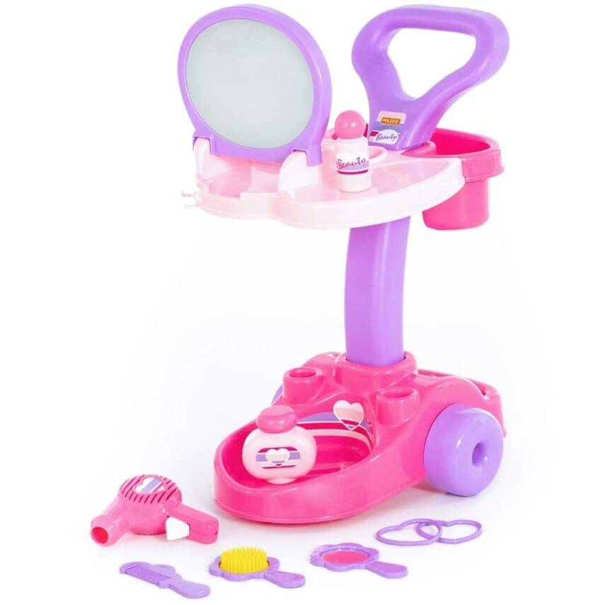 Polesie Oyuncak Takım Diana Güzellik Salonu 9 Parça Aynalı Makyaj Arabası 984 36629 - 1