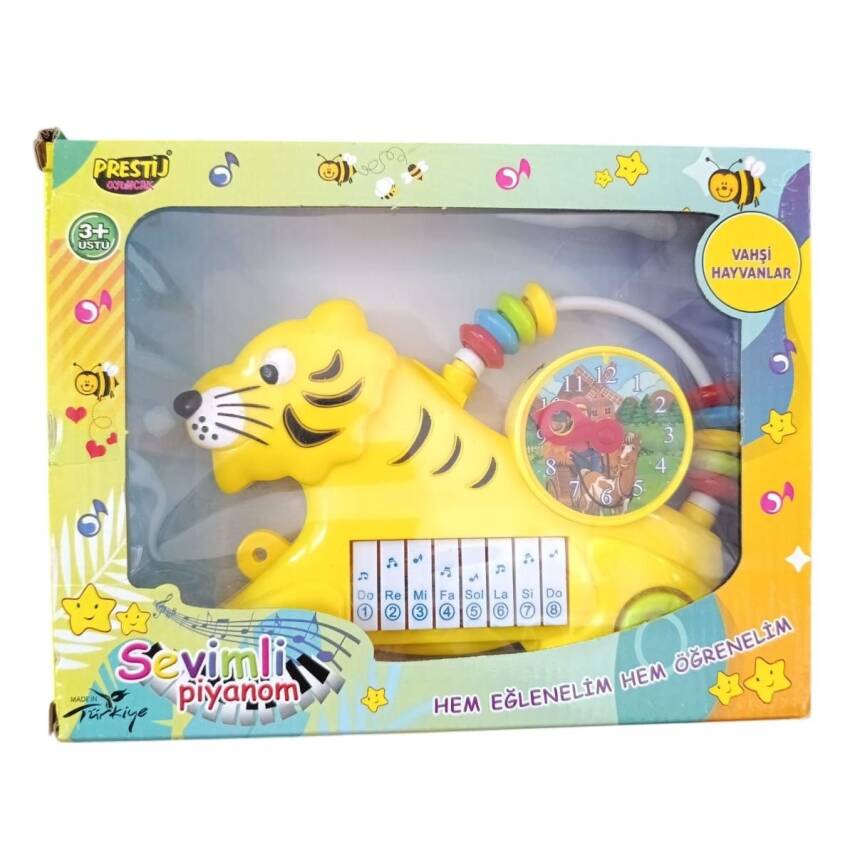 Prestij Oyuncak Kutulu Aslanlı Pilli Piyano Pr-19-Sarı - 1