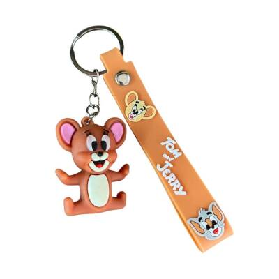 Renkli Silikon Anahtarlıklar-Kahverengi Jerry