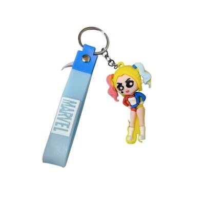 Renkli Silikon Anahtarlıklar-Mavi Harley Queen