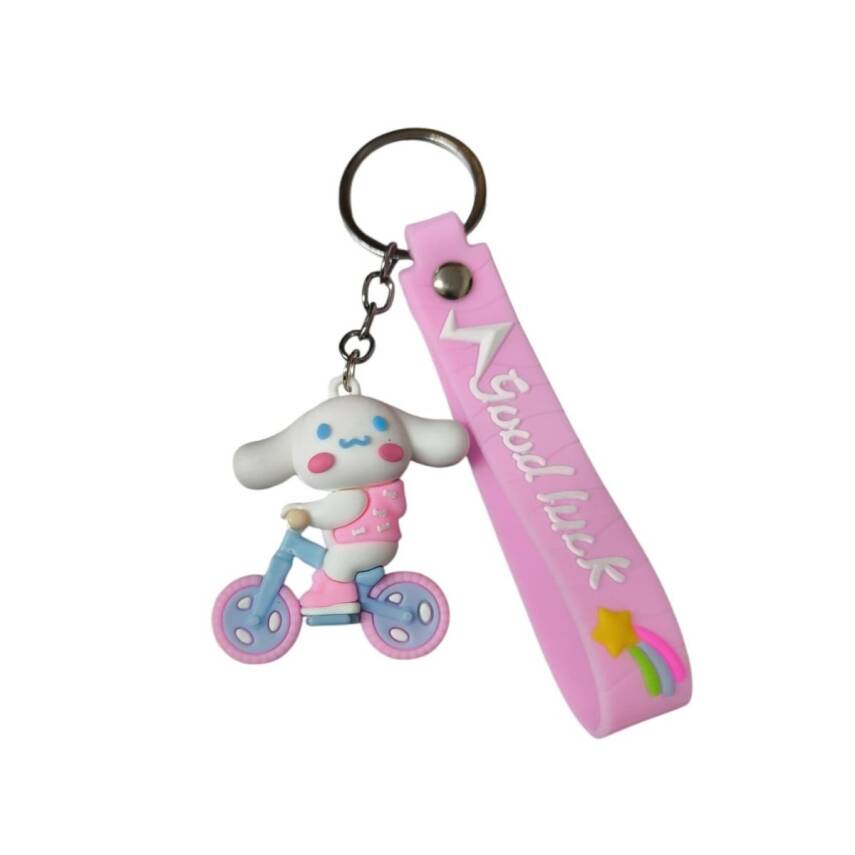 Renkli Silikon Anahtarlıklar-Pembe Cinnamoroll - 1