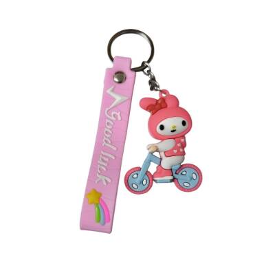 Renkli Silikon Anahtarlıklar-Pembe My Melody