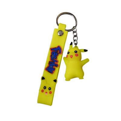 Renkli Silikon Anahtarlıklar-Sarı Pikachu 1
