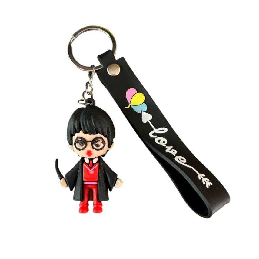 Renkli Silikon Anahtarlıklar-Siyah Harry Potter - 1
