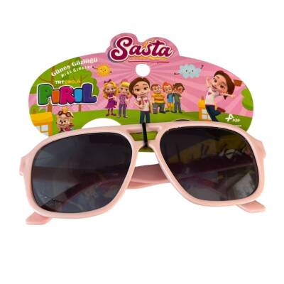 Sasta Lisanslı Pırıl Güneş Gözlüğü 600444-Pembe Yuvarlak
