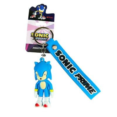 Sasta Lisanslı Silikon Anahtarlık 582648-Mavi Sonic