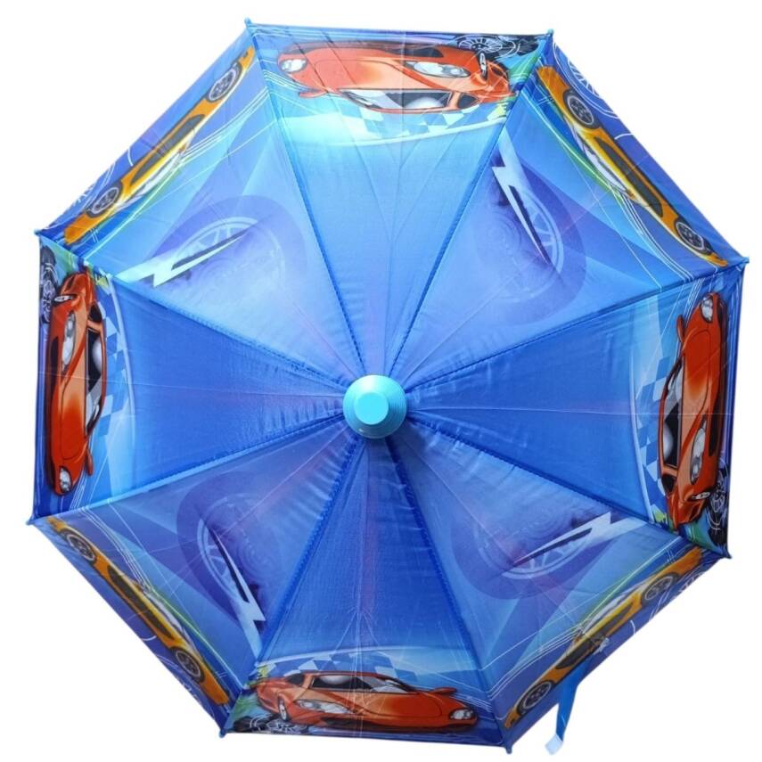 Silmaril 66 cm Kılıflı Bardaklı Düdüklü Çocuk Şemsiyesi ARAF-24-Turuncu Arabalı - 2