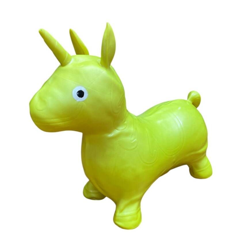 Şişme Zıpzıp Hayvan Pilates Topu-Sarı - 1