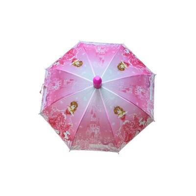 Skybelt 66 cm Kılıflı Bardaklı Çocuk Şemsiyesi Sky-201-Toz Pembe